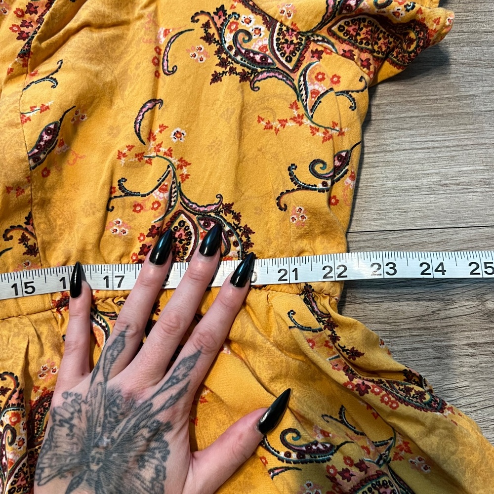 torrid Mustard Paisley Mini Dress - Picture 4 of 10